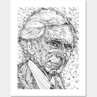 BERTRAND RUSSELL pencil portrait .1 Posters and Art